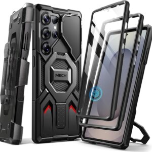 מגן ארגונומי ל-Samsung S25 Ultra | משלוח חינם | עם קיקסטאנד, מגנט, מחזיק לחגורה